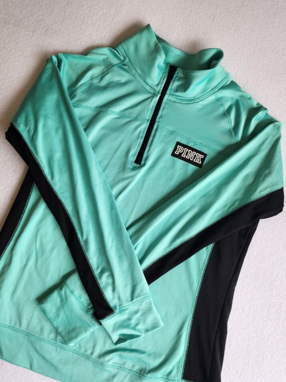Victoria's Secret PINK Ultimate Quarter Zip Teal Pullover